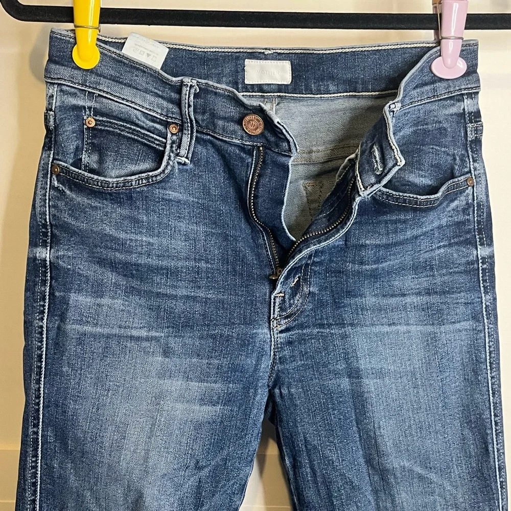 MOTHER Women’s Size 26 Pony Boy Ankle Fray Jeans in Bake Sale Brawl